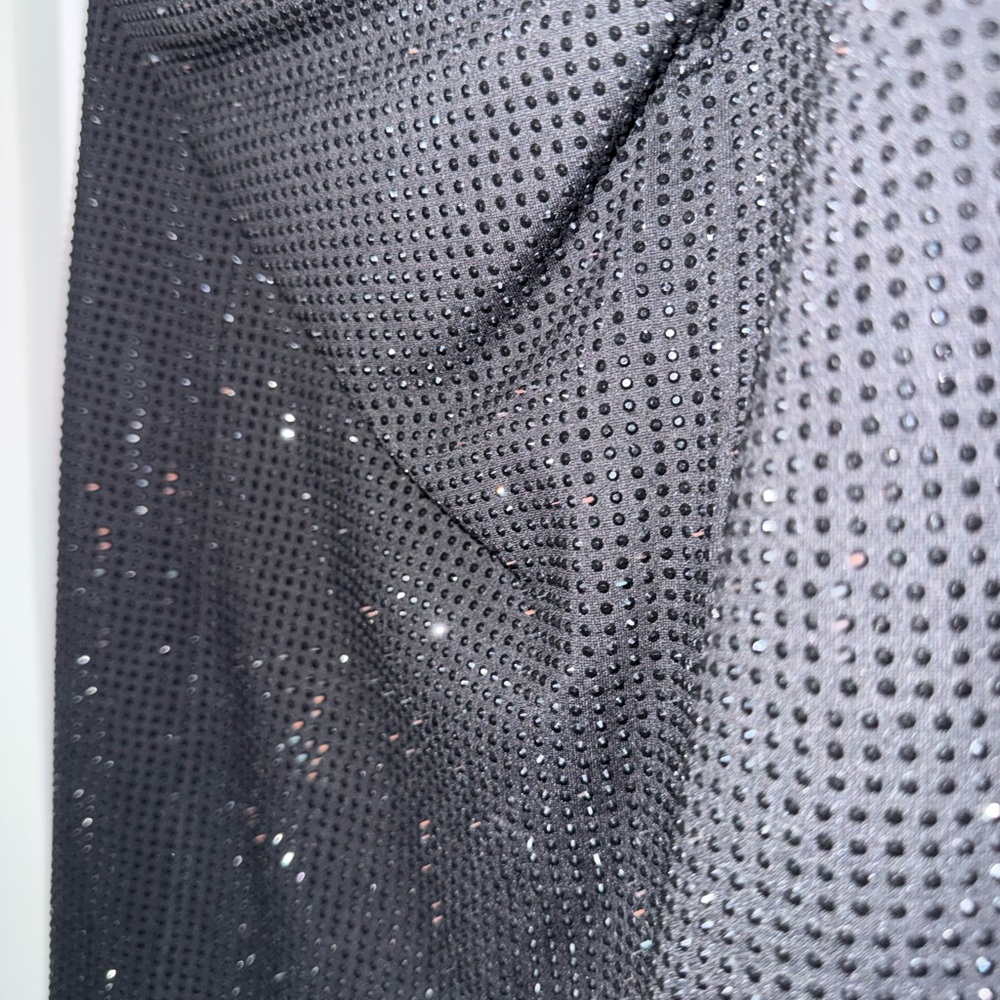 Simons Black Rhinestone Strapless Dress - Picture 2 of 5